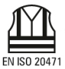 Chaleco de trabajo de alta visibilidad homologado EN ISO 20471