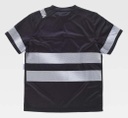 Camiseta Técnica Negra Bandas Reflectantes - TC9243