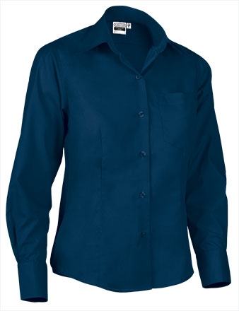 Camisa Azul marino Mujer Manga Larga - VL1280