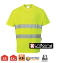 Camiseta reflectante de Alta Visibilidad con Algodón de color amarilla  PS172
