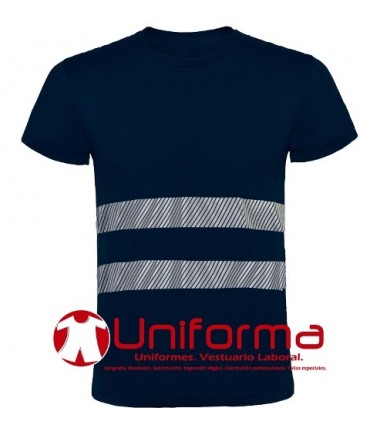 Camiseta Algodón con Bandas Reflectantes - UN003